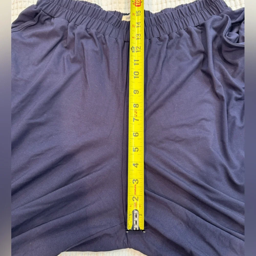 EUC Rai Crop Wide-Leg Pants double as a midi skirt XL navy blue purple - Picture 5 of 11